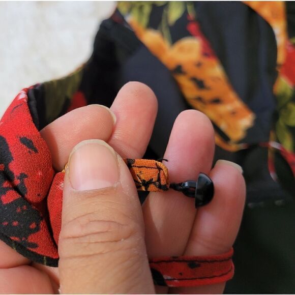 Floral maxi dress  black Sz M - Picture 4 of 9